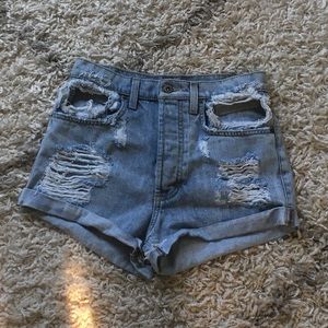 Carmar High Rise Button Fly Shorts 26